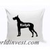 JDS Personalized Gifts Personalized Great Dane Silhouette Throw Pillow JMSI2455